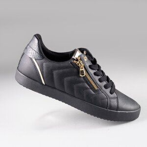 Geox Black Sneakers with Gold Accents